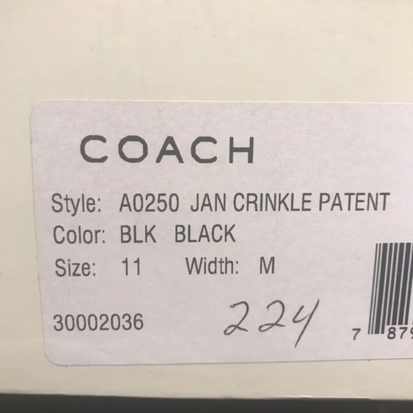 Coach Shoes - Black Coach Platform Sandals Jan Crinkle Patent